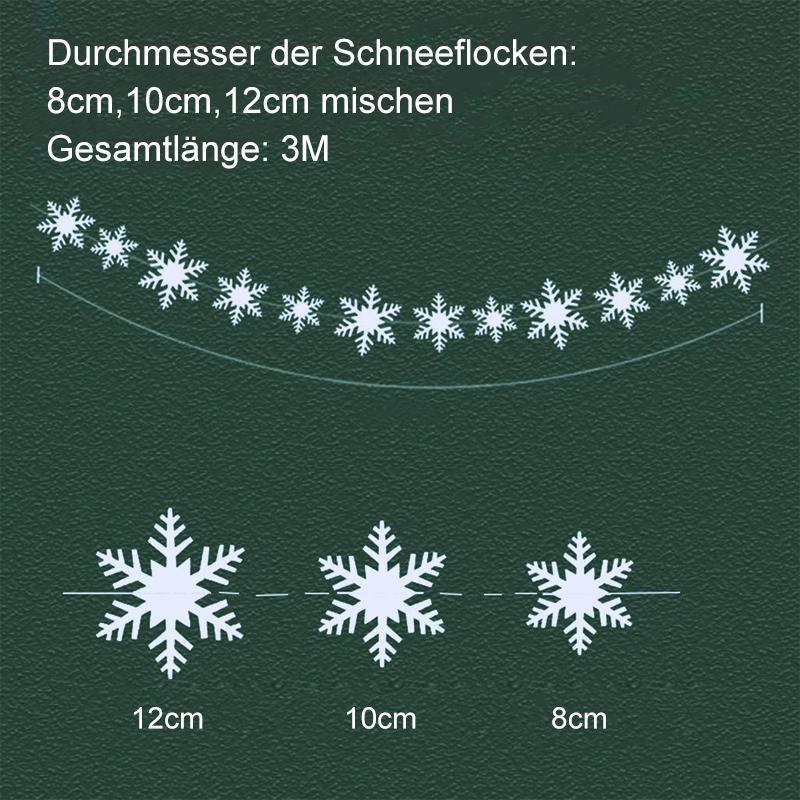 Blaudonau- Dreidimensionaler Schneeflockenanhänger-Weihnachtsdekoration