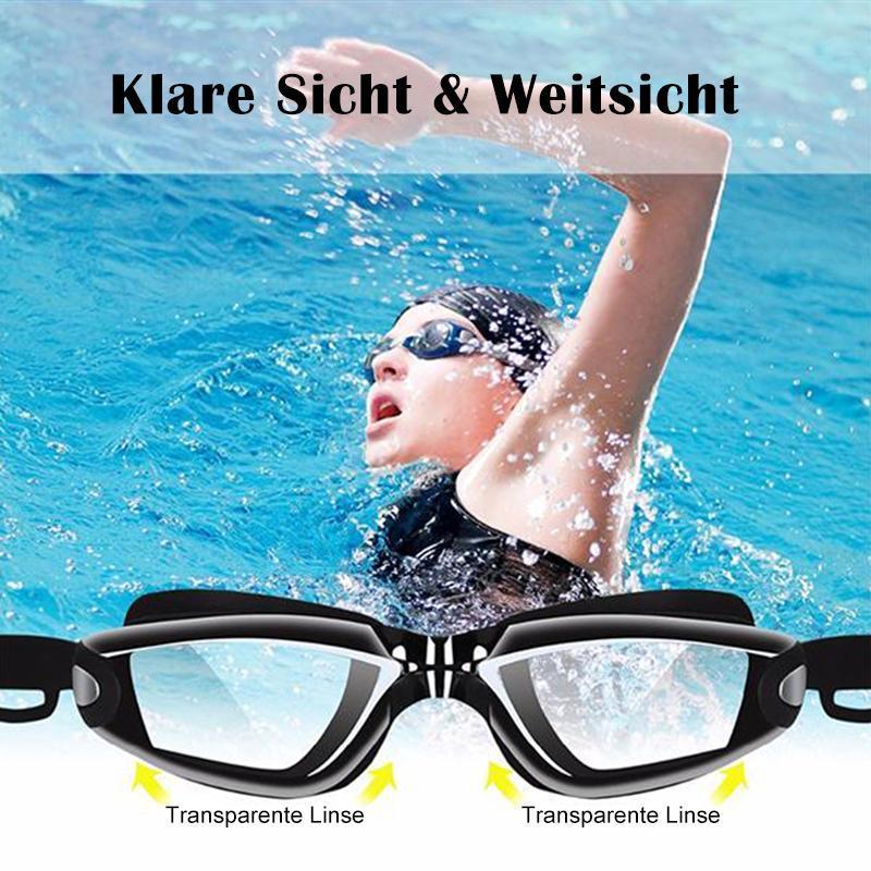 Blaudonau- Anti-Nebel-Schwimmbrille( Schutzbrille, Kappe, Ohrstöpsel, Nasenklammer)