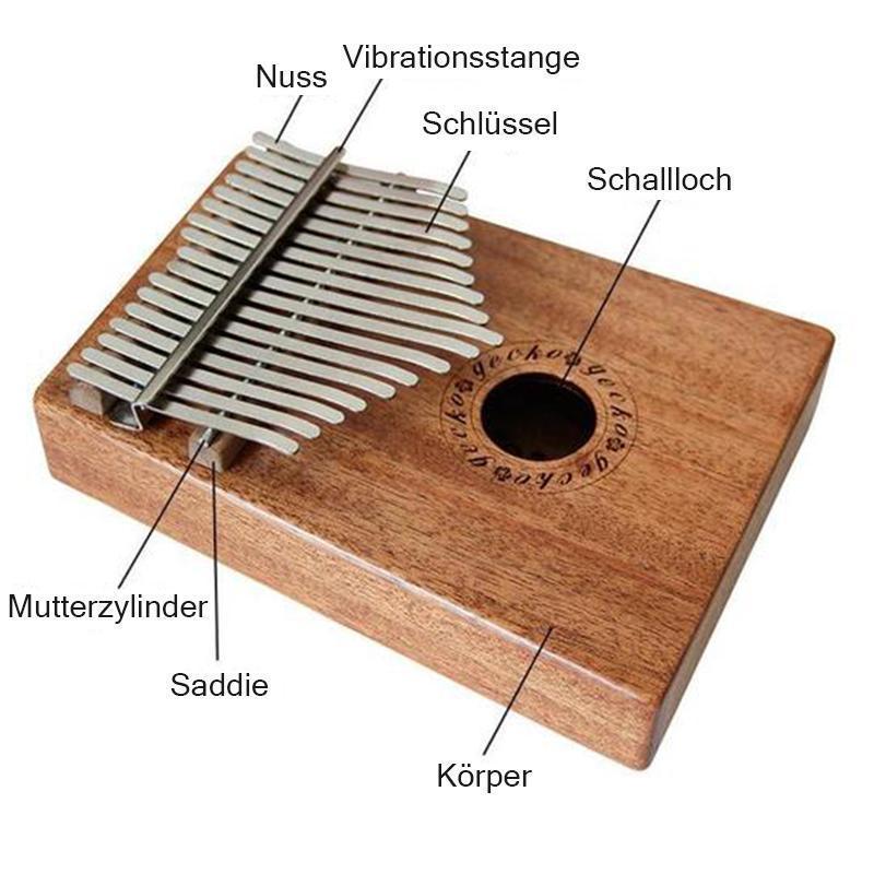 Blaudonau- Kalimba Daumenklavier Thumb Piano, 17 Schlüssel