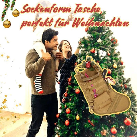 Blaudonau- Sockenform Tasche, perfekt für Weihnachten