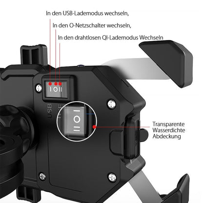 Blaudonau- Wireless-Ladegerät in Motorrad