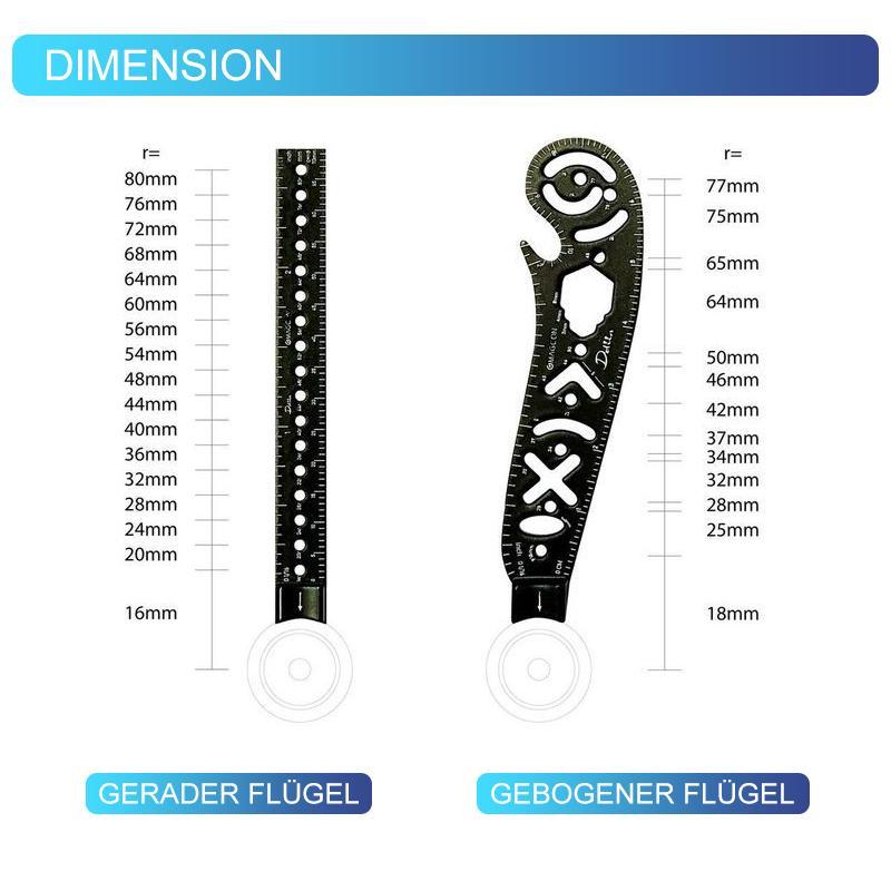 Blaudonau- Multifunktionales 7- in- 1 Malen Lineal