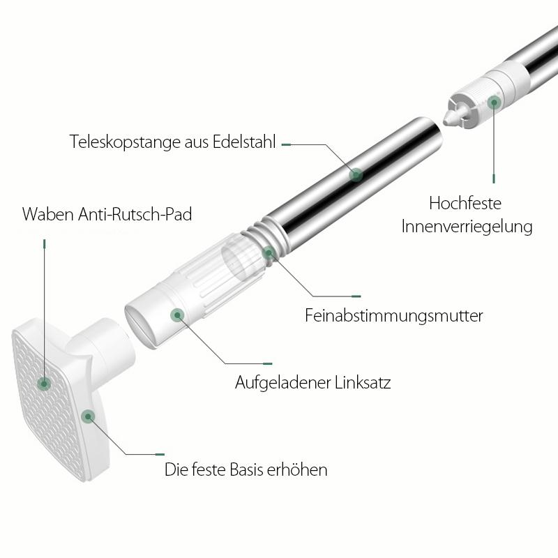 Blaudonau- Teleskopkleidung Rod aus Edelstahl