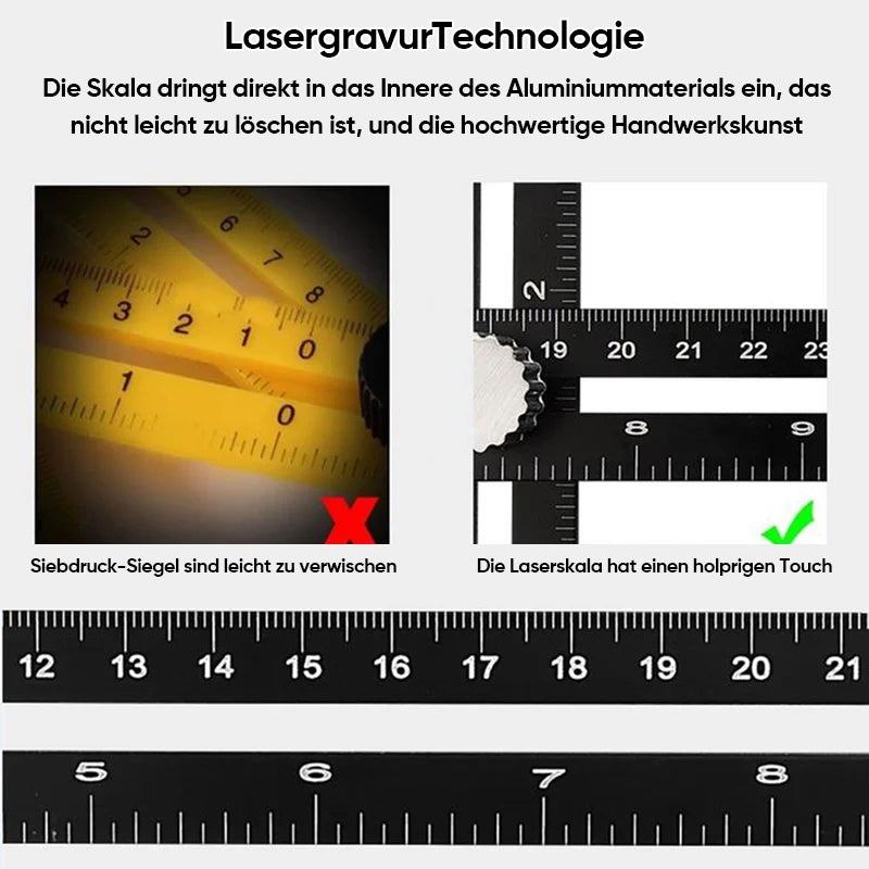 Blaudonau- Multi-Winkel-Messlineal