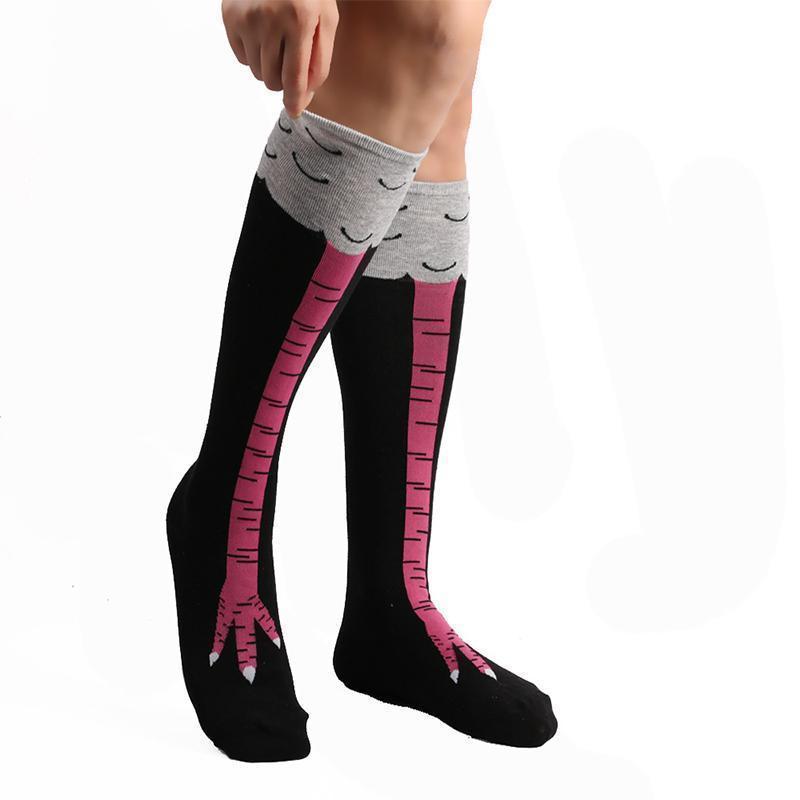 Blaudonau- Hühnerbeinsocken Rosa - ÜBER DAS KNIE