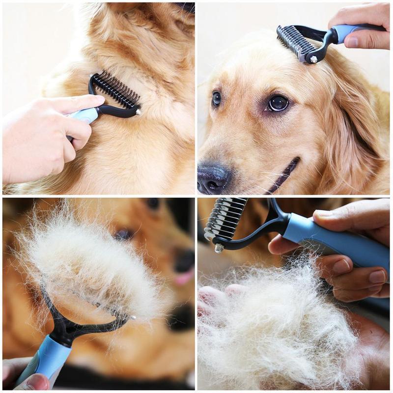 Blaudonau- Hundesalon Doppelseitiger Kamm - entfernt lose Knoten und Tangled Hair