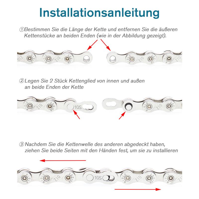 Blaudonau- Magischer Fahrradketten-Hauptverbindungsverbinder, 5 Stück