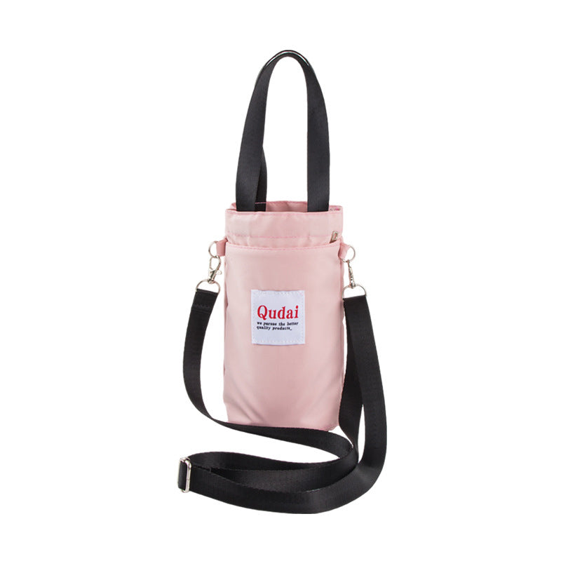 Blaudonau- Tragbare Messenger-Handtasche für Wasserflaschen rosa