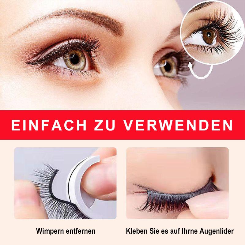 Blaudonau- Kleberfreie Wimpern in 3 Sekunden zum Anbringen, wasserfeste selbstklebende Wimpern