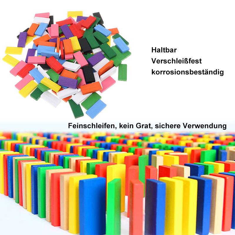 Blaudonau- Bunte Domino-Blöcke Holzspielzeug, 120 Stück / Set