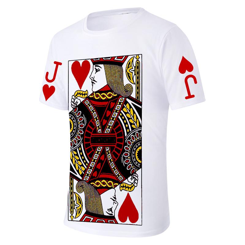 Blaudonau- Sommer 3D Poker lose T-Shirt