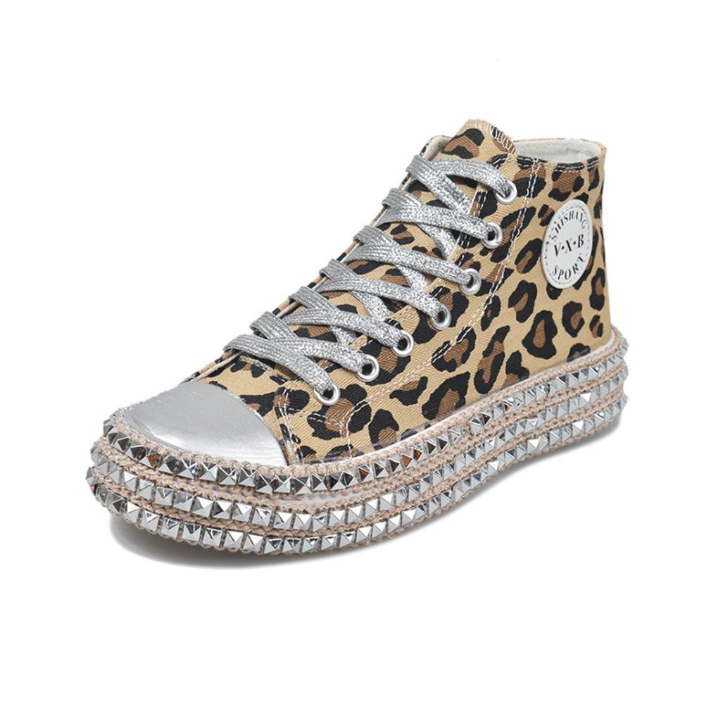 Blaudonau- Elegante Herbst Schuhe High Top Leopard(hoch)