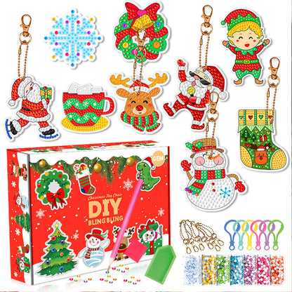 Blaudonau- Weihnachten Diamant Gemälde Aufkleber Kit SET B(9 Stücke)