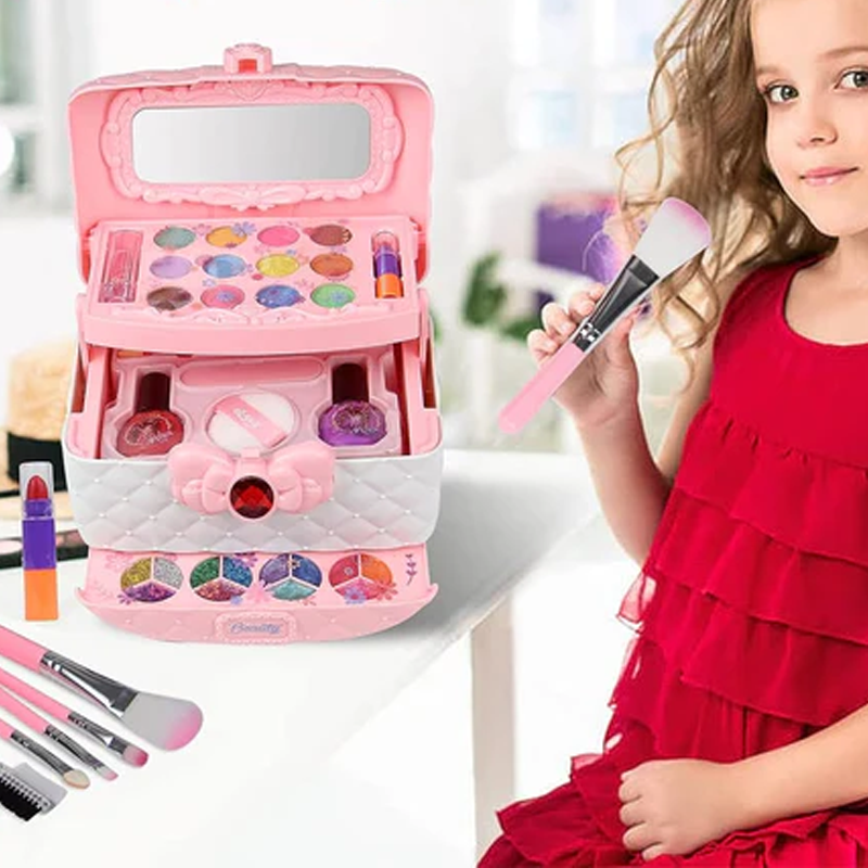 Blaudonau- Waschbares Make-up-Schönheitsset für Kinder