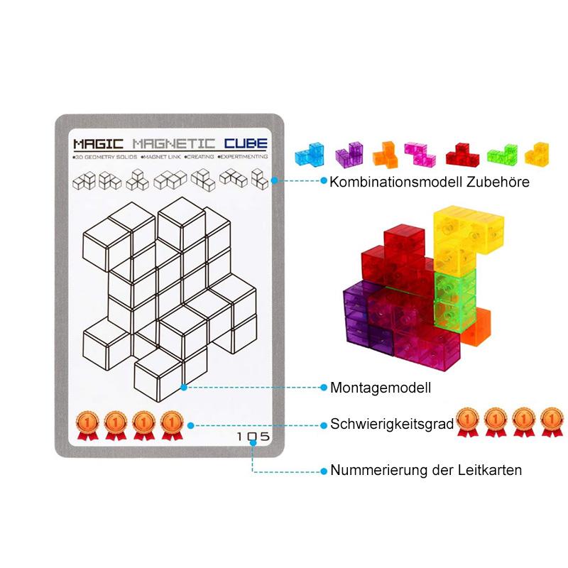 Blaudonau- 3D Magnetische Würfel Bausteine