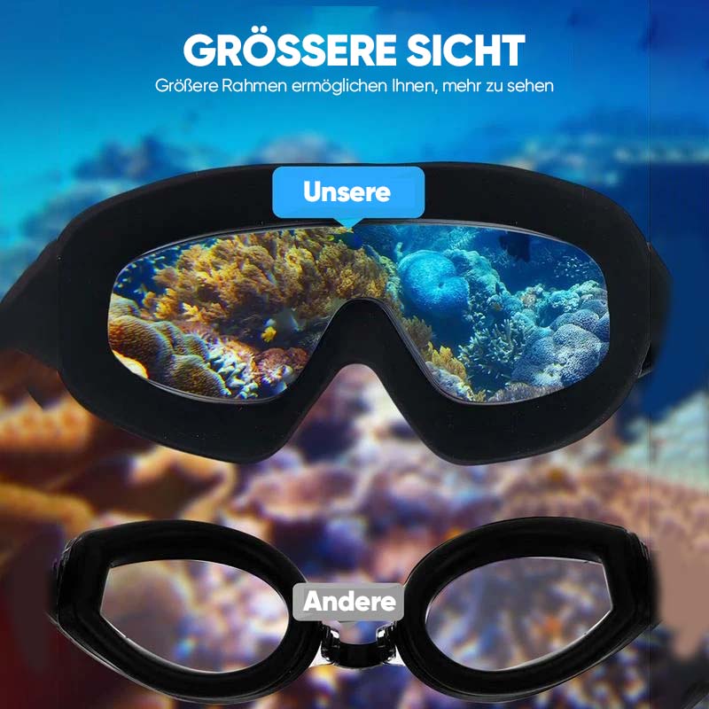 Blaudonau- Weitwinkel-Schwimmbrille mit Antibeschlag-Effekt