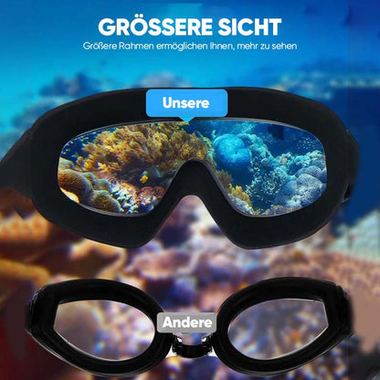 Blaudonau- Weitwinkel-Schwimmbrille mit Antibeschlag-Effekt