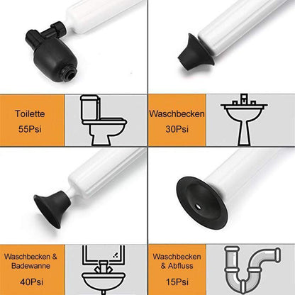 Blaudonau- Leistungsstarker Air Blaster Plunger - Weiß