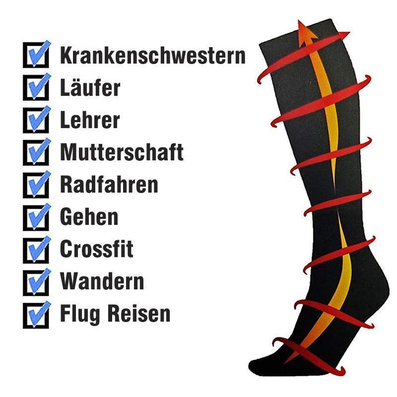 Blaudonau- Ultra-V-Streifen Kniehohe Kompression Socken