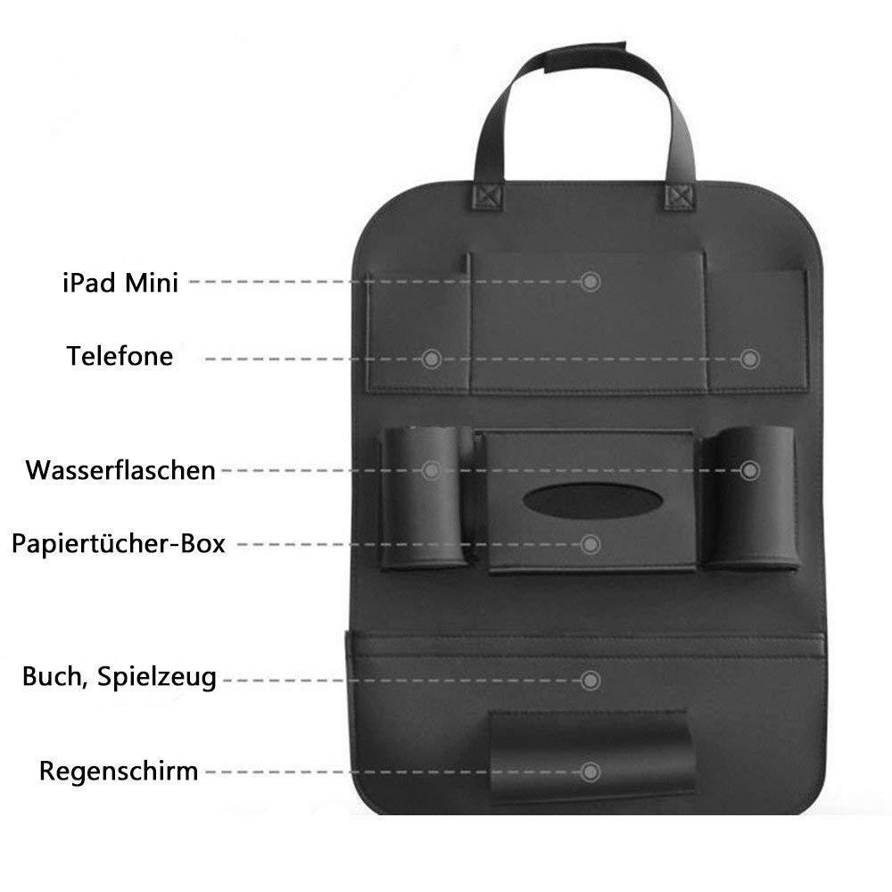 Blaudonau- Multifunktionaler Auto Rücksitz Organizer,Aufbewahrungsbeutel