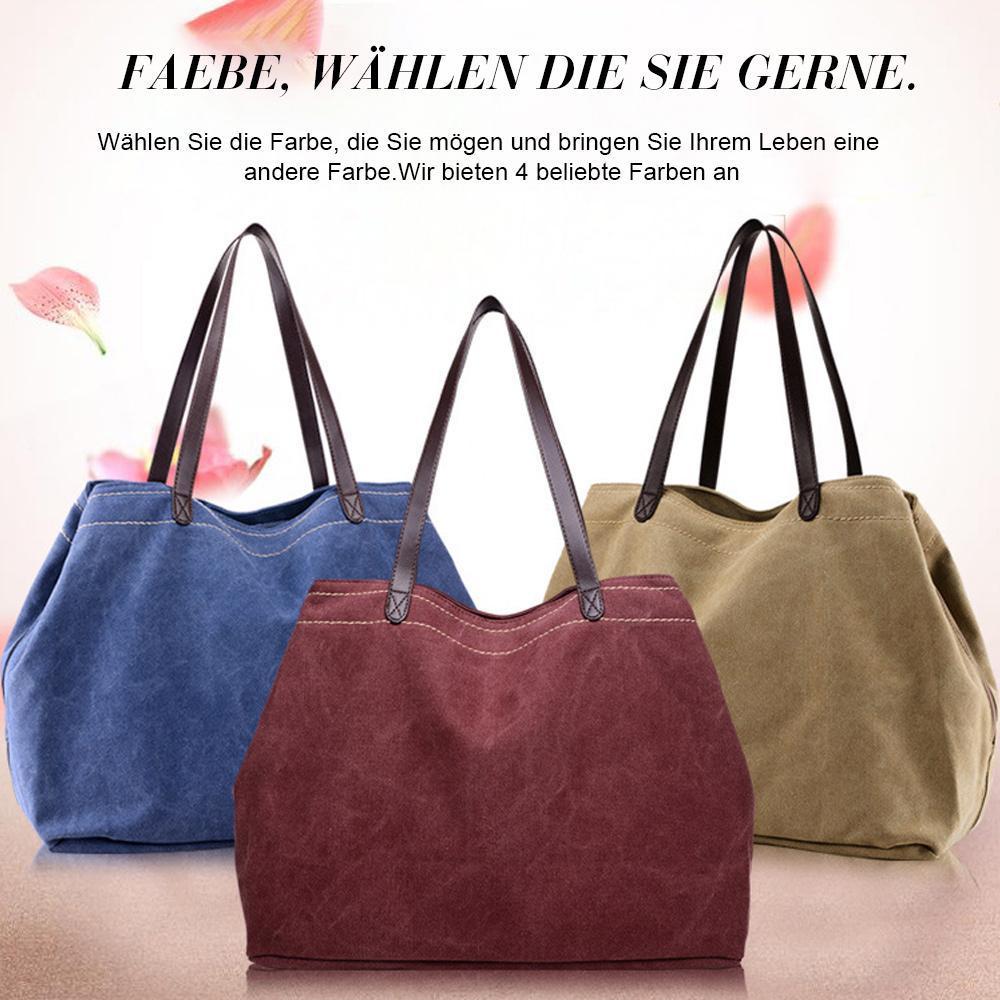 Blaudonau- Retro lässige Canvas-Tasche mit großer Kapazität