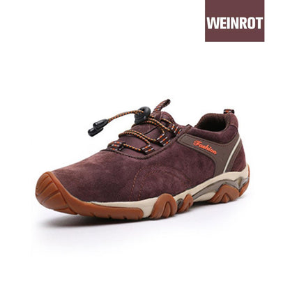 Blaudonau- Herren Leder Outdoor Rutschfeste Wanderschuhe