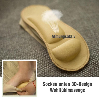 Blaudonau- 3D Fußmassage gepolsterte Lady Invisible Socken