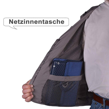 Blaudonau- Outdoor leichte Weste aus Mesh-Material mit 16 Taschen