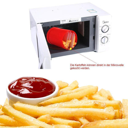 Blaudonau- Kartoffelschneider Pommes Frites Maschine, rot