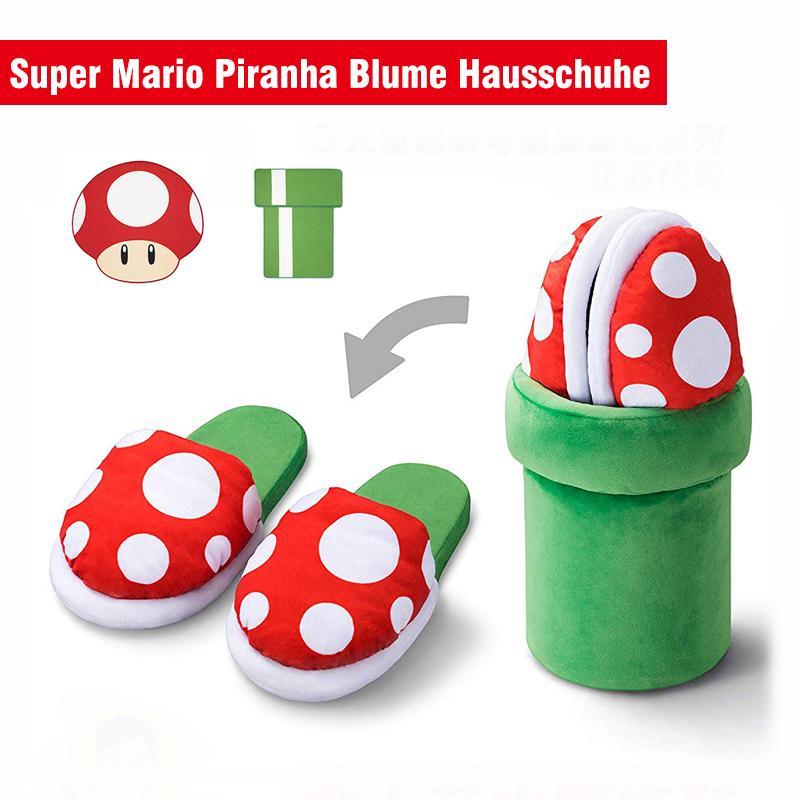 Blaudonau- Super Mario Piranha Blume Hausschuhe