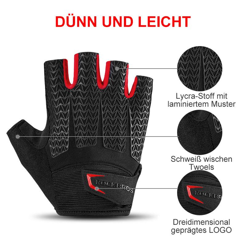 Blaudonau- Fahrradhandschuhe mit halben Fingern