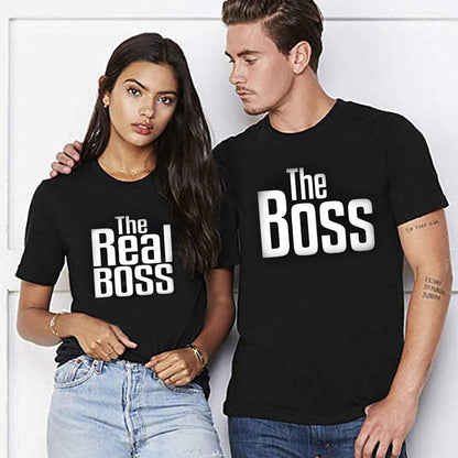 Blaudonau- "The Boss", "The real Boss" lustiges T- Shirt