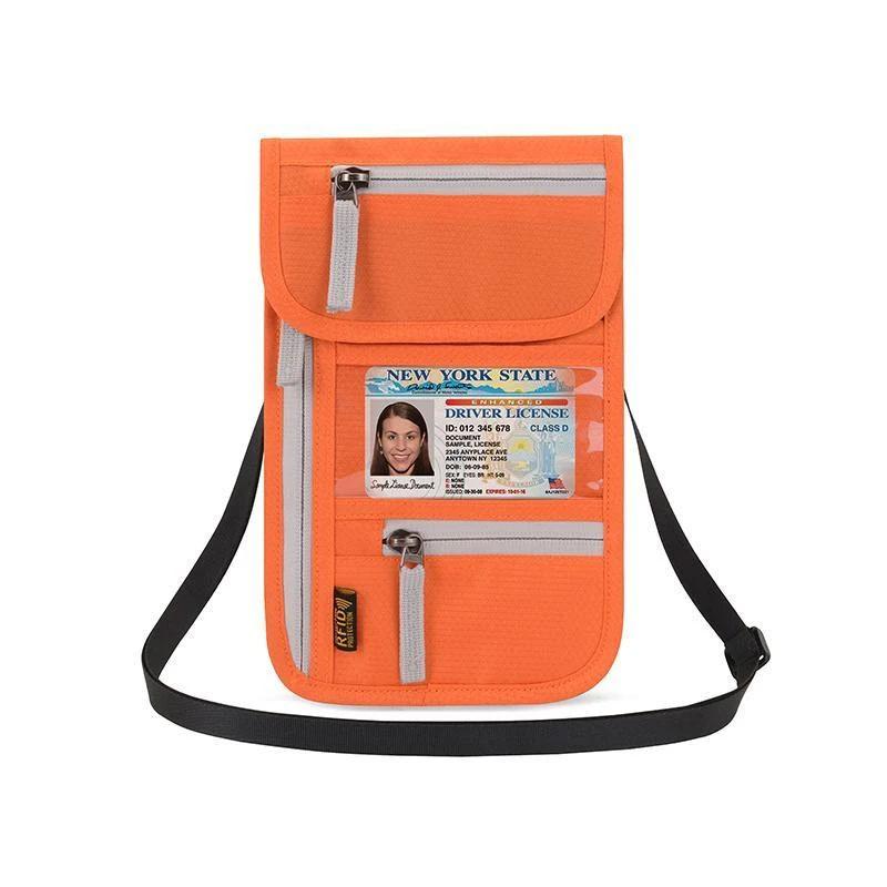 Blaudonau- Reisebrieftasche mit RFID-Blockierung Orange