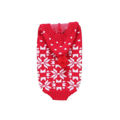 Blaudonau- Weihnachtsschneeflocke Warmer Pullover für Hunde