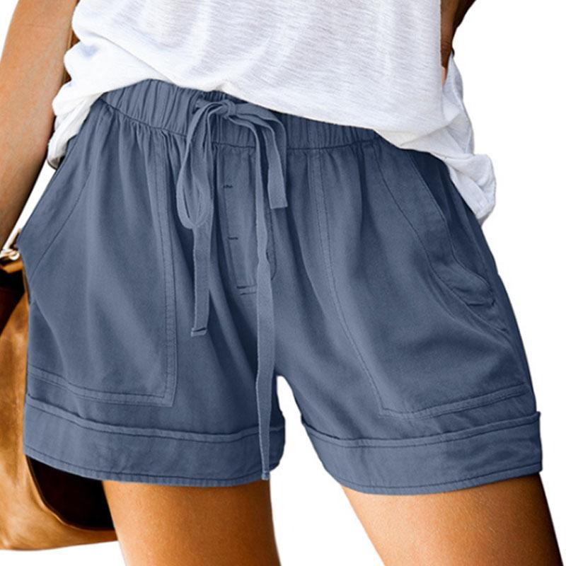 Blaudonau- Lässige Shorts für Frauen blau