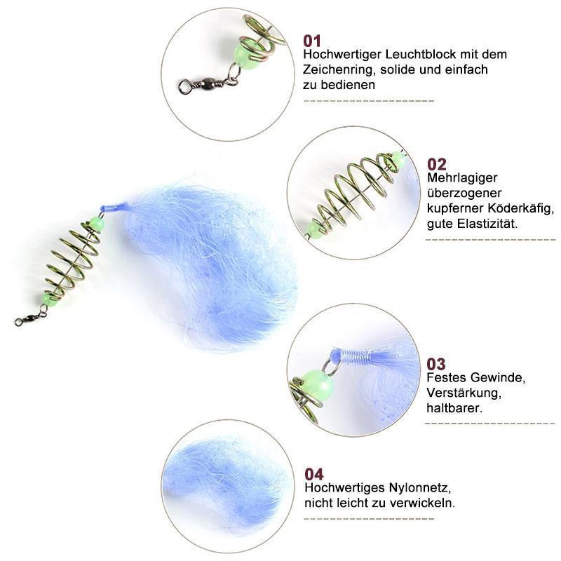 Blaudonau- Explosive Haken Fischernetze mit Leuchtperlen