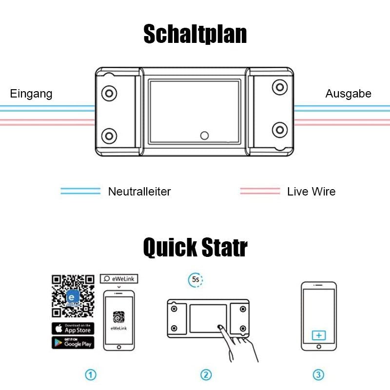 Blaudonau- WiFi intelligente drahtlose Fernbedienung Schalter