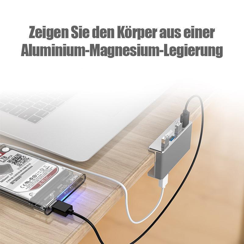 Blaudonau- Anbaubarer USB 3.0-Adapter-Hub auf der Schreibtischseite