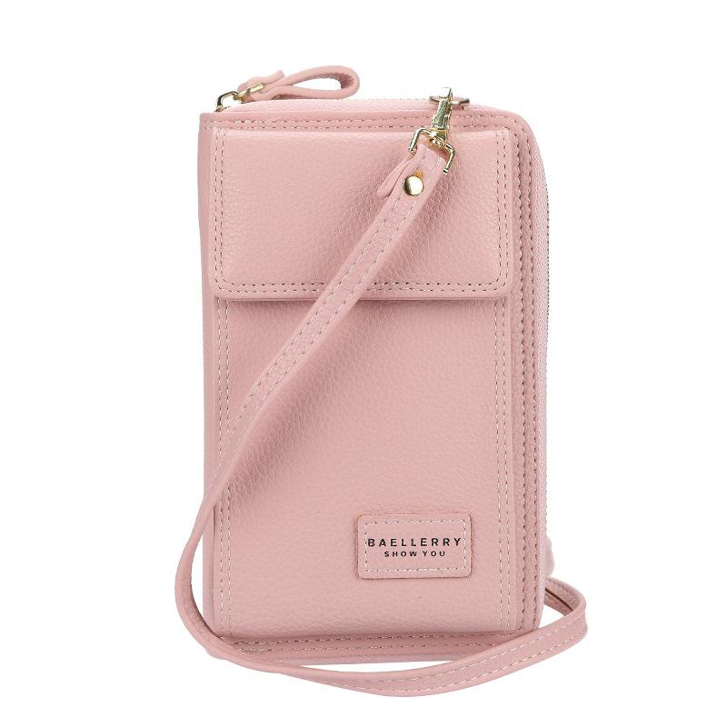 Blaudonau- Mode Frauen PU-Leder Schultertasche, MINI Größe Rosa