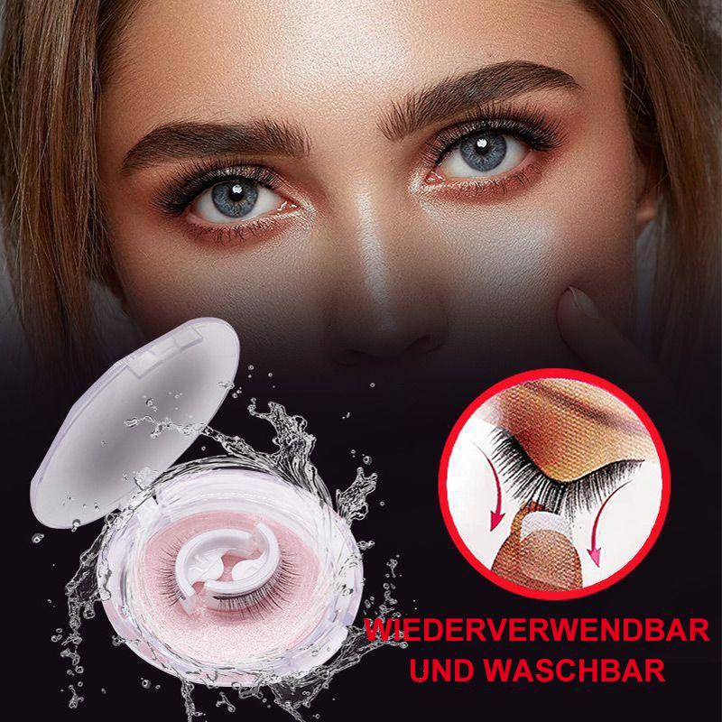 Blaudonau- Kleberfreie Wimpern in 3 Sekunden zum Anbringen, wasserfeste selbstklebende Wimpern