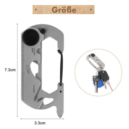 Blaudonau- Multifunktionales EDC Gadgets Karabiner-Notfallwerkzeug