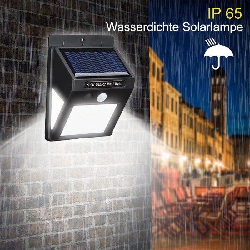 Blaudonau- 20 LED Solarlampen Außen, Superhelle Wandleuchte mit Bewegungssensor