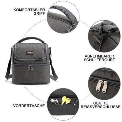 Blaudonau- Doppelte Mittagessen Handtasche, Picknicktasche