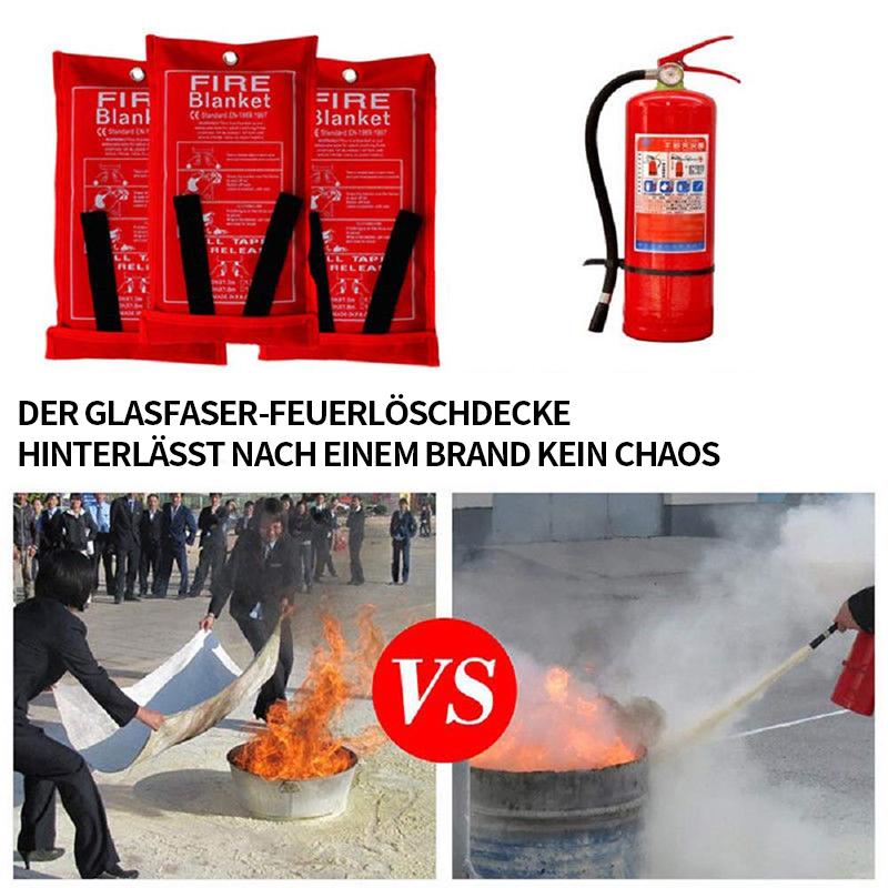 Blaudonau- 1 x1 m große Feuerlöschdecke Erste Hilfe & Sicherheit für Arbeit Haushalt & Freizeit