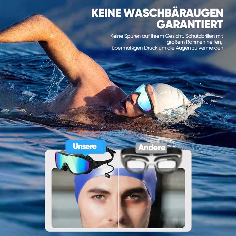 Blaudonau- Weitwinkel-Schwimmbrille mit Antibeschlag-Effekt