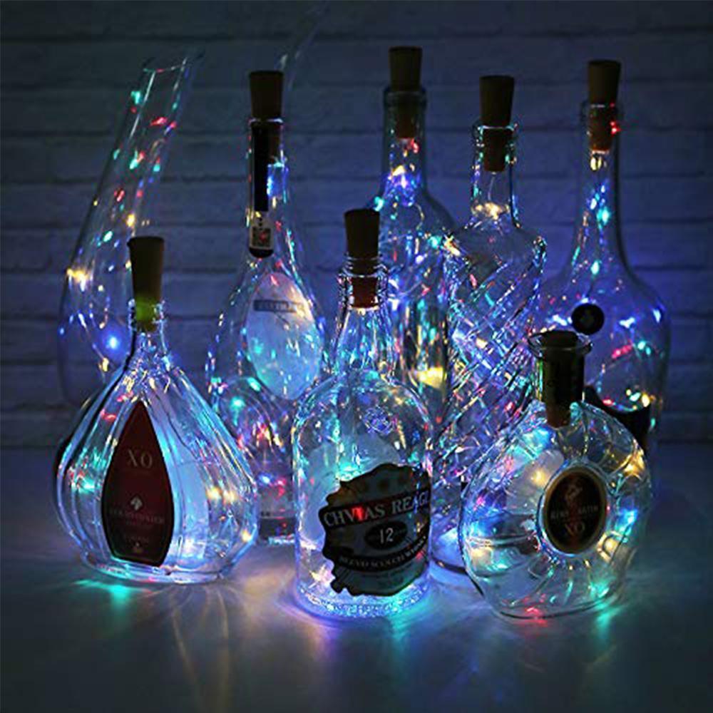 Blaudonau- 🍾LED Flaschenlicht Korken Nachtlicht DIY Deko Geschenk ( 5 kaufen, 4 bezahlen )