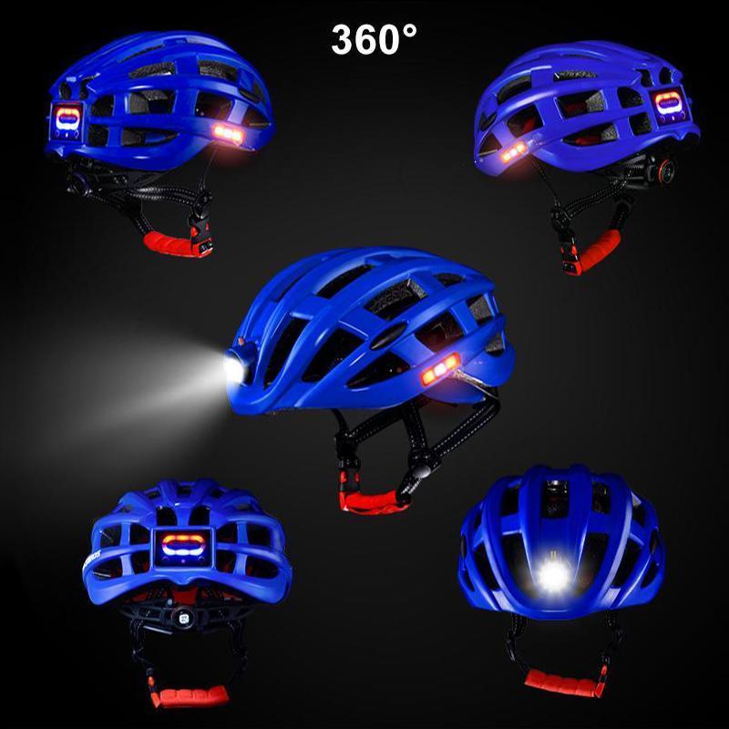 Blaudonau- Erwachsenen Fahrradhelm mit Licht