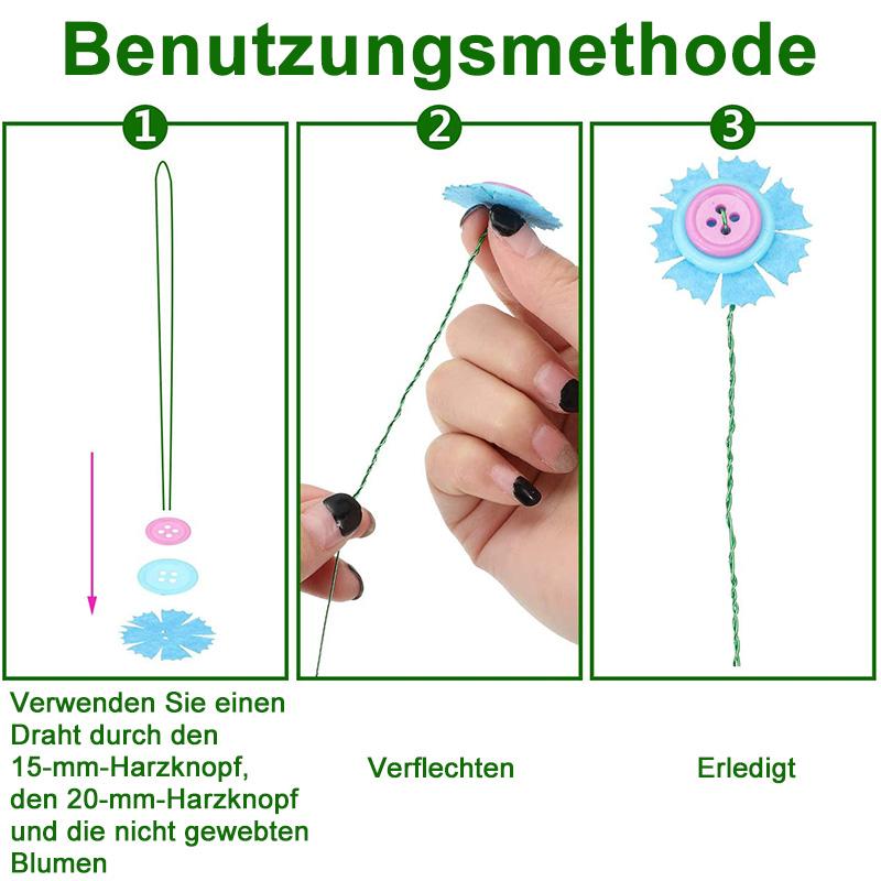 Blaudonau- DIY Knopfstrauß Set