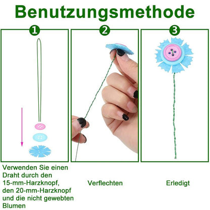 Blaudonau- DIY Knopfstrauß Set