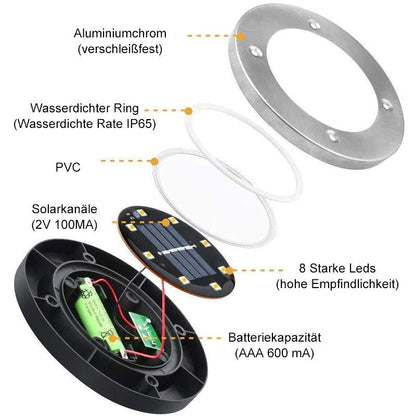 Blaudonau- LED Solar Stehlampe